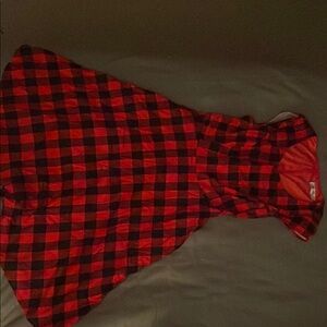 Red and Black Plaid Women's Dress